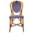 Navy Blue & Cream Mediterranean Bistro Chair (E)