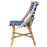 Dark Blue and White Madrid Mediterranean Bistro Chair