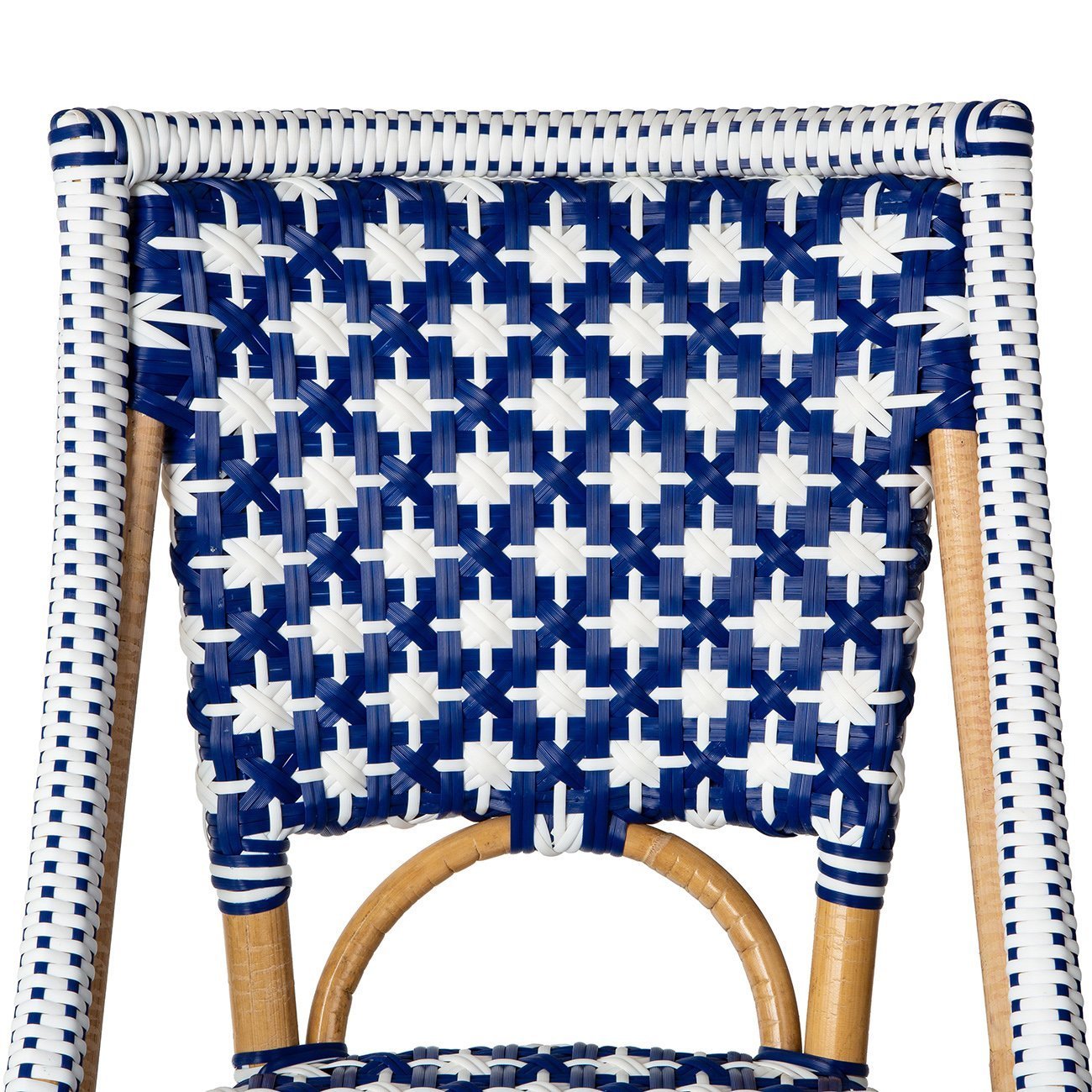 Dark Blue and White Madrid Mediterranean Bistro Chair