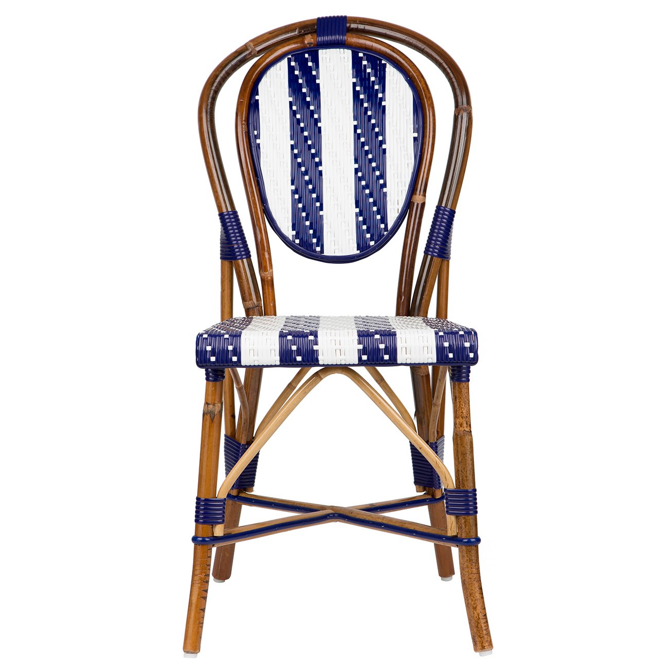Blue & White Mediterranean Bistro Chair