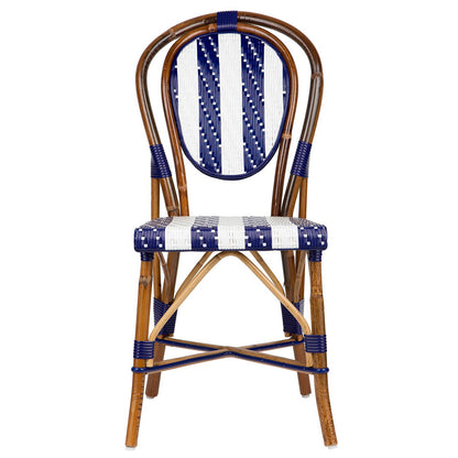 Blue & White Mediterranean Bistro Chair