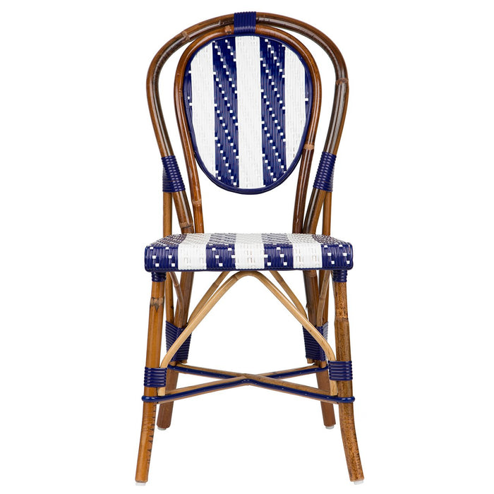Blue & White Mediterranean Bistro Chair