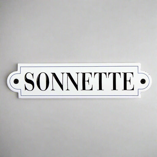 Enamel Sonnette Plaque