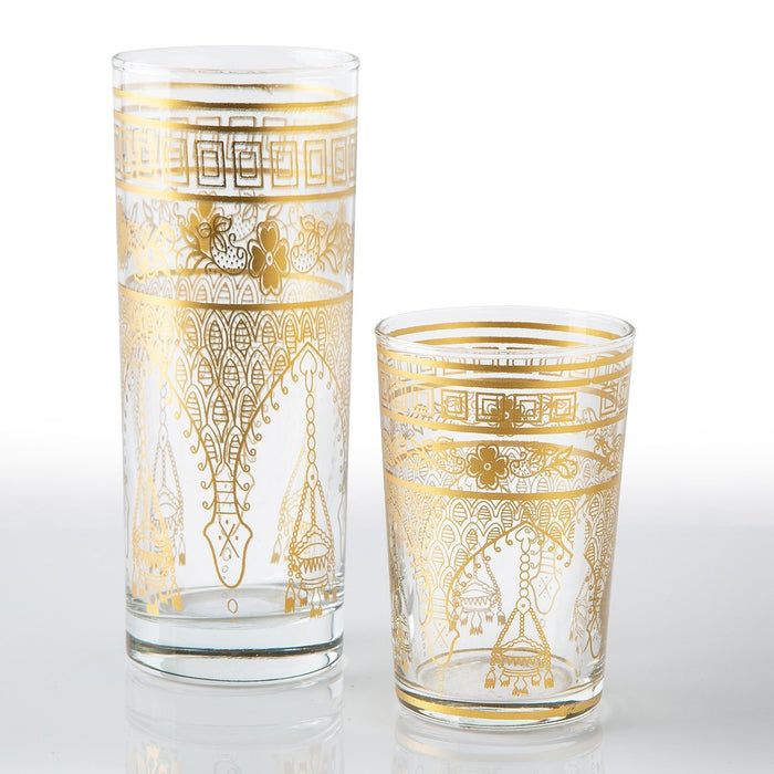 Gold Misbah Moroccan Tea Glass (Tall)