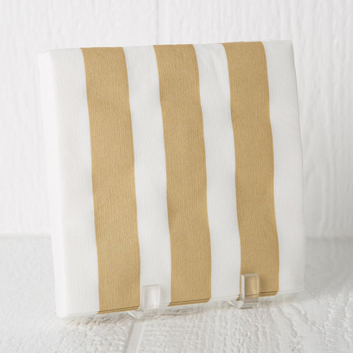 Gold Striped Paper Napkins (8")