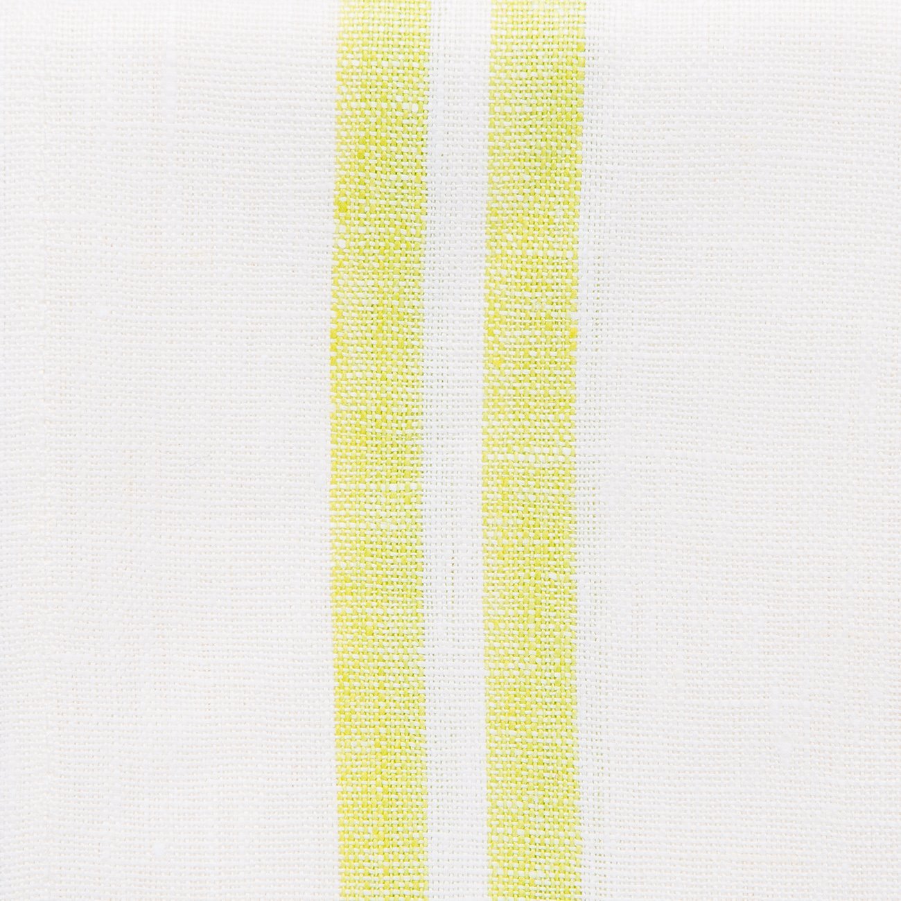 Green & White Striped Linen Tea Towel