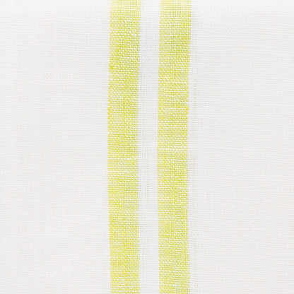Green & White Striped Linen Tea Towel