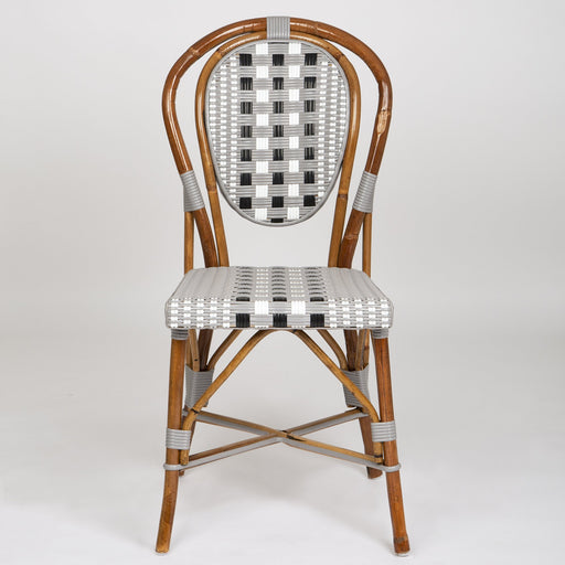Grey, Black and White Mediterranean Bistro Chair (32-Paris)