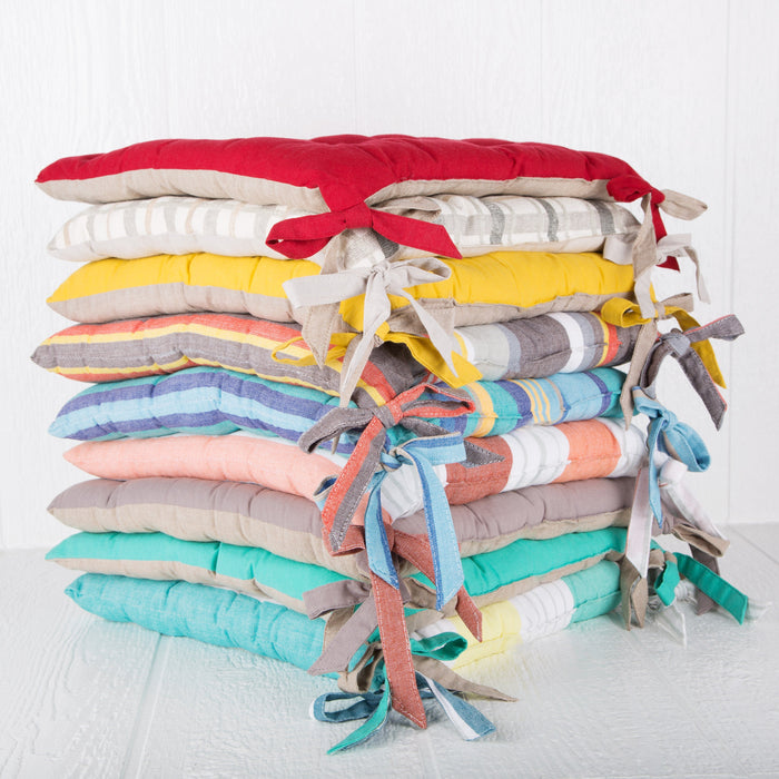 Grey Galette Aquarelle Seat Cushion (15.75” x 15.75”)