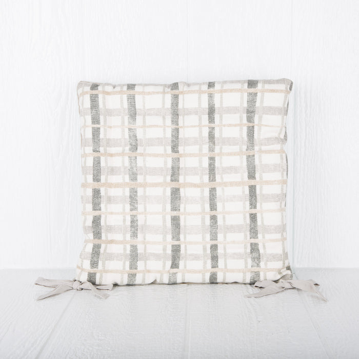 Grey Galette Aquarelle Seat Cushion (15.75” x 15.75”)
