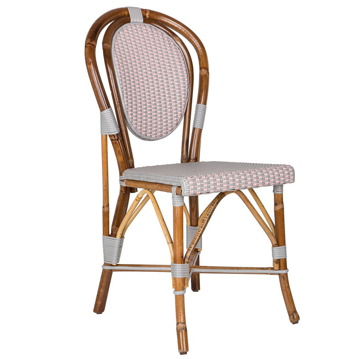 Grey & Pink Mediterranean Bistro Chair (ELI)