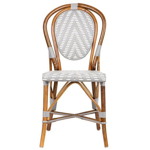 Grey & White Mediterranean Bistro Chair (L)