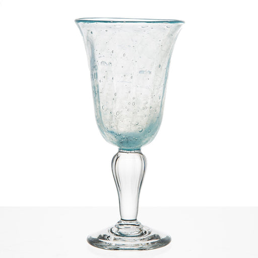 Hand Blown Light Blue Water Glass