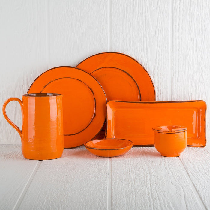 Handmade Orange Presentation Plate
