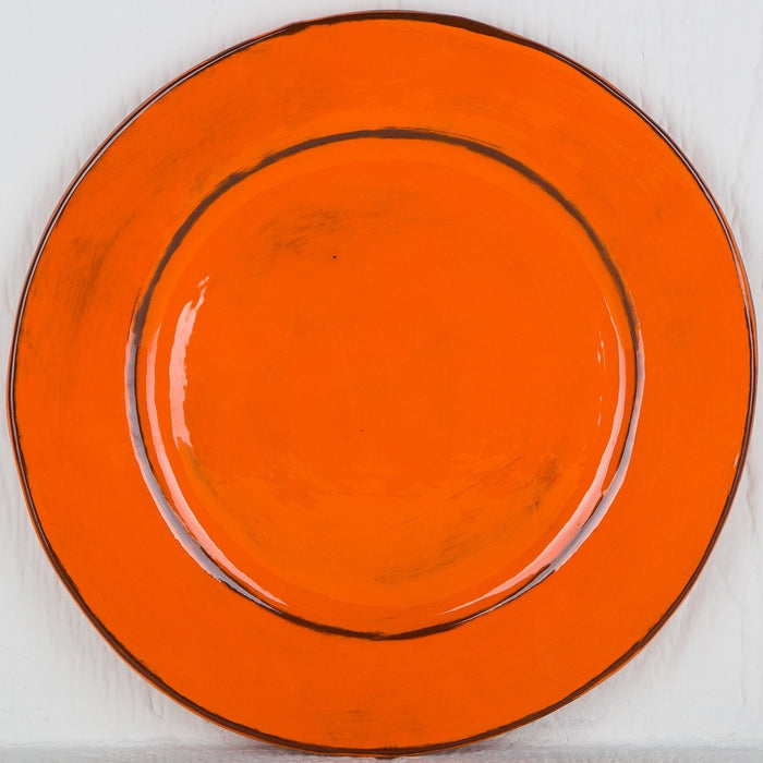 Handmade Orange Presentation Plate