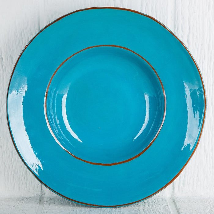 Handmade Turquoise Pasta Plate