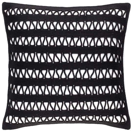 Lanyard Black Indoor/Outdoor Pillow (22" x 22")