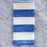 Maison Midi's Navy Blue & White Striped 100% Linen Napkin (20")