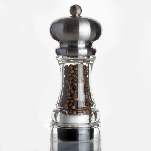 Marlux Acrylic Pepper Mill with Matte Stainless Steel Top (with peppercorns)