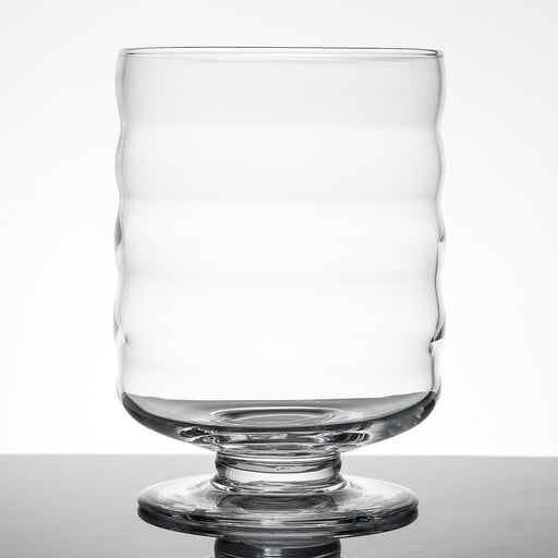 Medium Horizontal Pattern Glass Hurricane