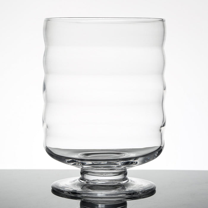 Medium Horizontal Pattern Glass Hurricane