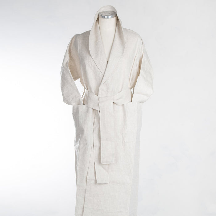 Medium Chic Cream Linen Robe