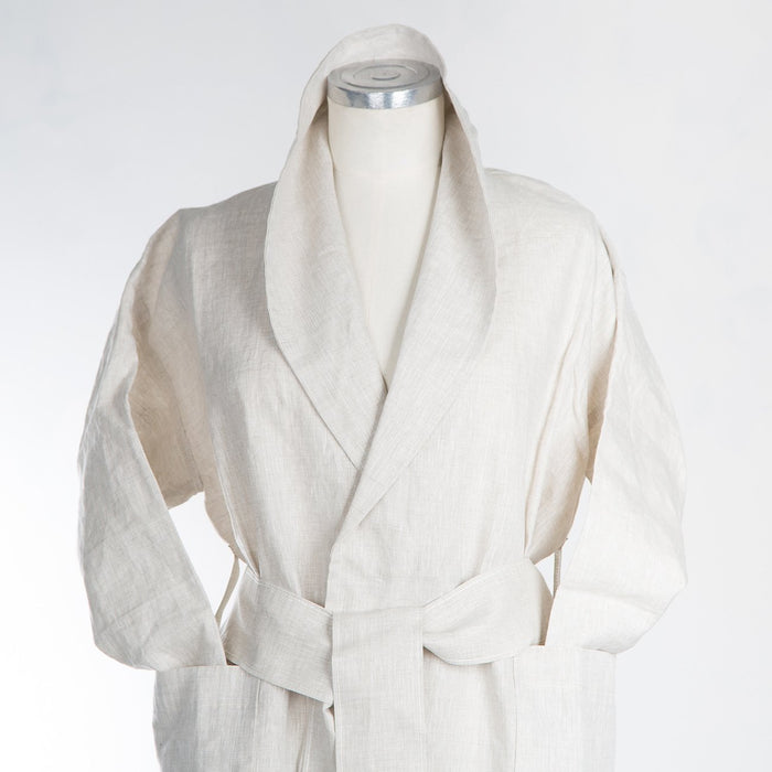 Medium Chic Cream Linen Robe