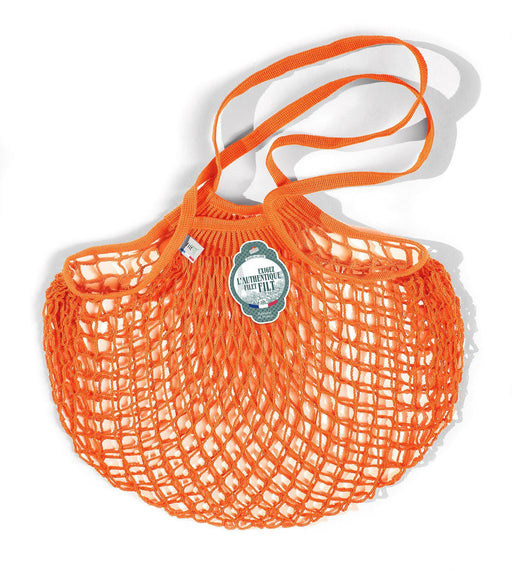 Orange Cotton Net Shopper Bag (Medium)