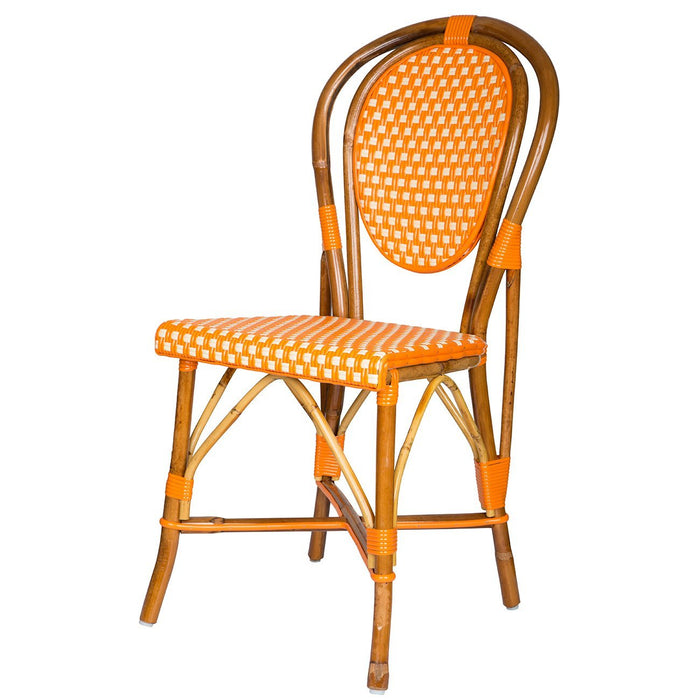 Orange & Cream Mediterranean Bistro Chair (E)