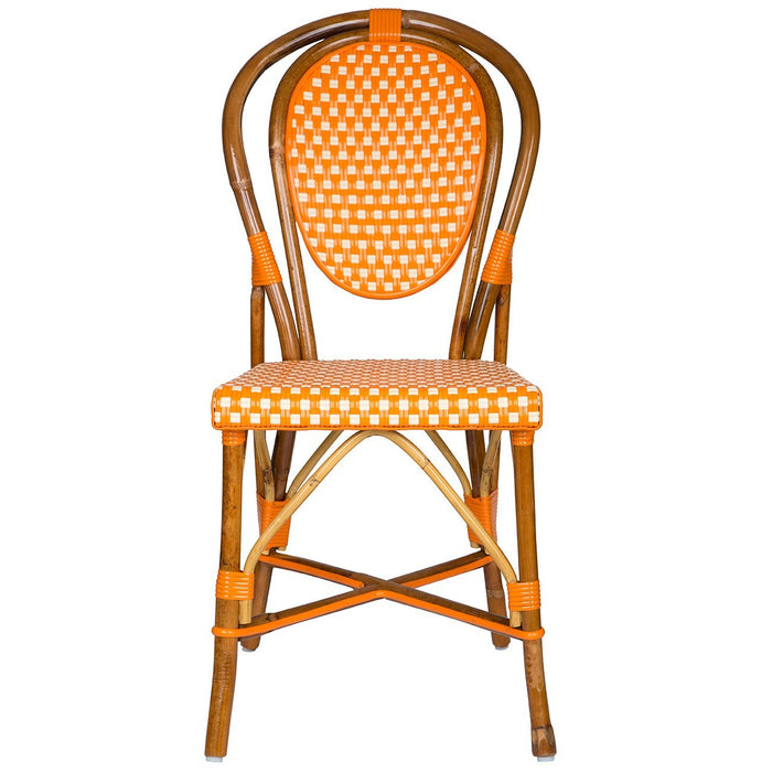 Orange & Cream Mediterranean Bistro Chair (E)