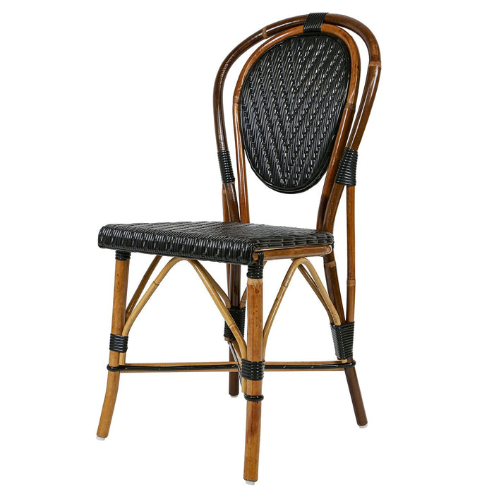 Black Mediterranean Bistro Chair (L)