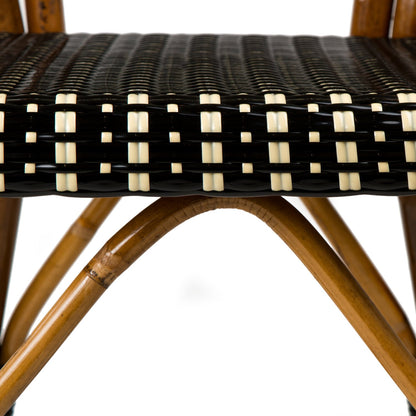 Black & Cream Mediterranean Bistro Chair (M)