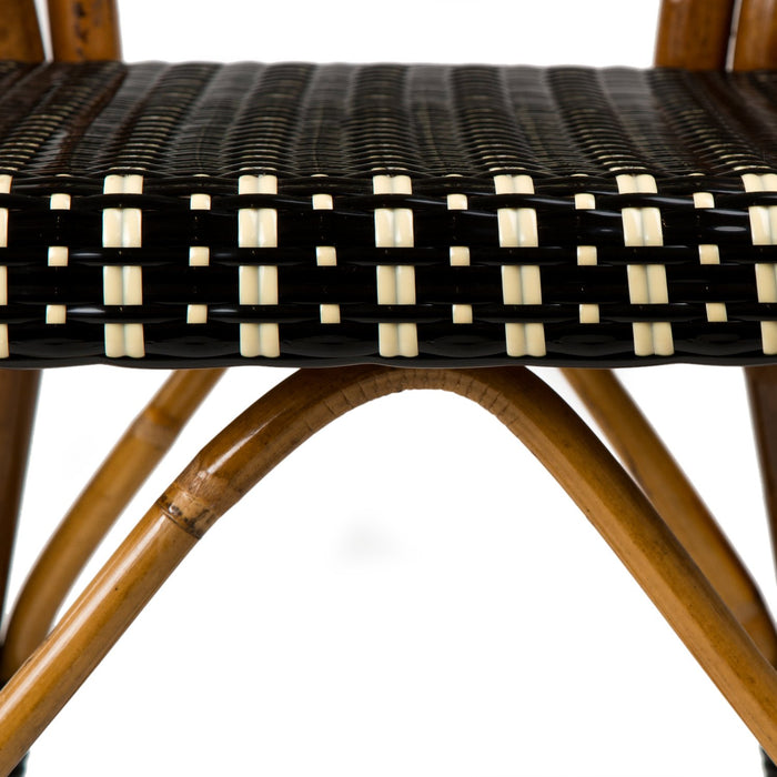 Black & Cream Mediterranean Bistro Chair (M)