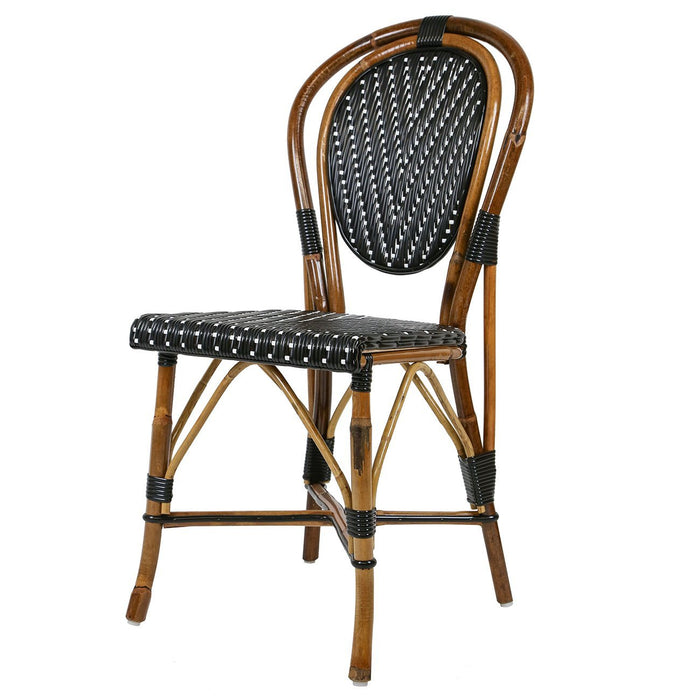 Black & White Mediterranean Bistro Chair (L)