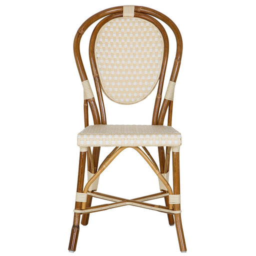 Cream and White Mediterranean Bistro Chair (E)