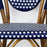 Blue & White Mediterranean Bistro Chair (B)