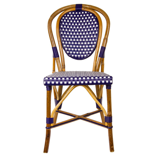 Blue & White Mediterranean Bistro Chair (B)