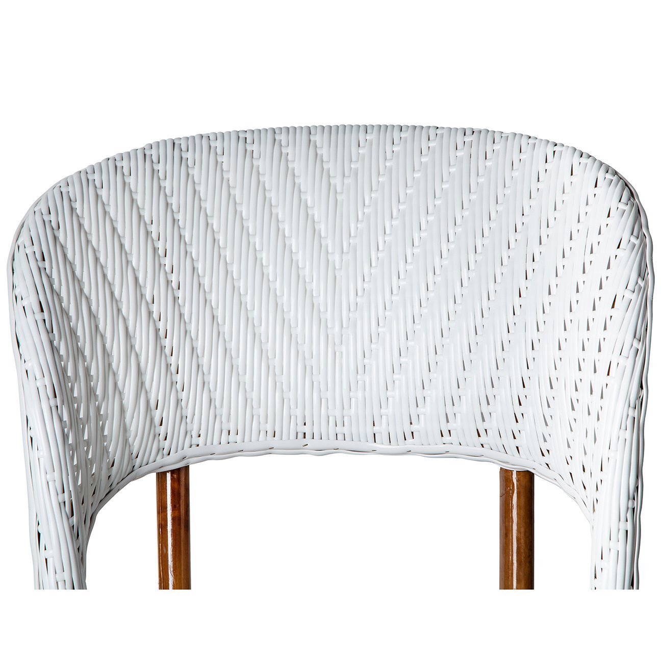 White Mediterranean Bistro Wrap Back Chair (L)