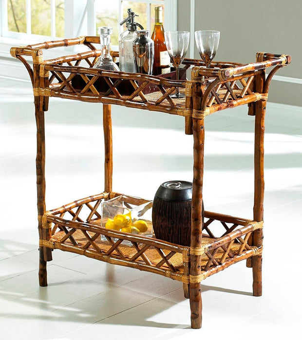 Rattan Bamboo Bar Stand