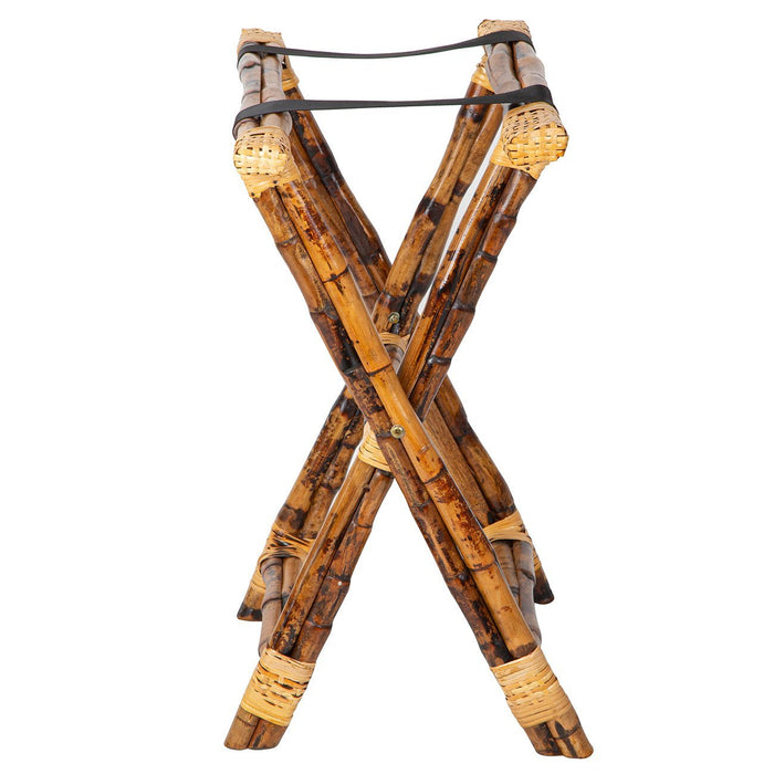 Tortoise Rattan Bamboo Luggage Stand