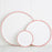 Red Rimmed Ceramic Dinner Plate