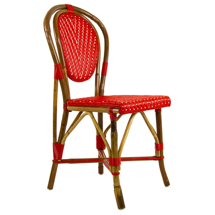 Red & Cream Mediterranean Bistro Chair (V)