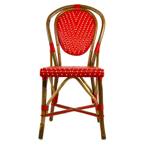 Red & Cream Mediterranean Bistro Chair (V)