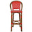 Red & White Mediterranean Bistro Bar Stool with Back (29" h. seat) (L)
