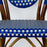Royal Blue & Cream Mediterranean Bistro Chair (E)