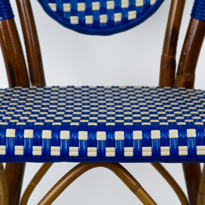 Royal Blue & Cream Mediterranean Bistro Chair (E)
