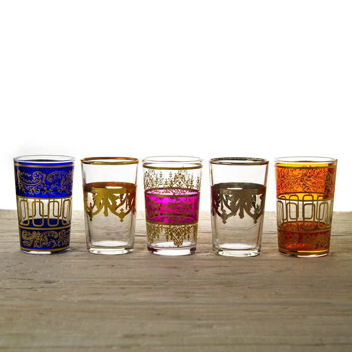 Silver Motif Moroccan Tea Glass