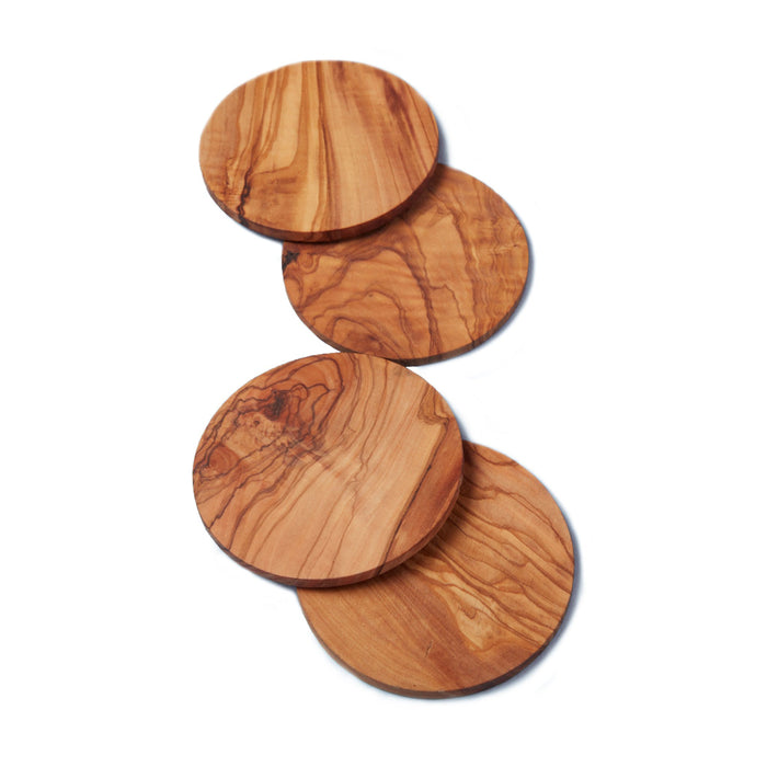 Teak Wood Round Coasters (Set Of 4)