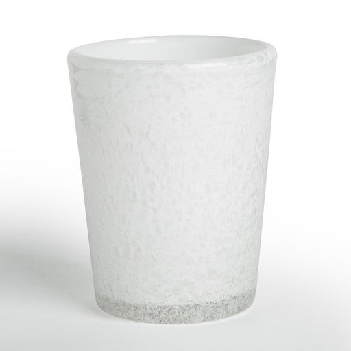 White Handmade Memento Matera Glass Tumbler (Opaque)