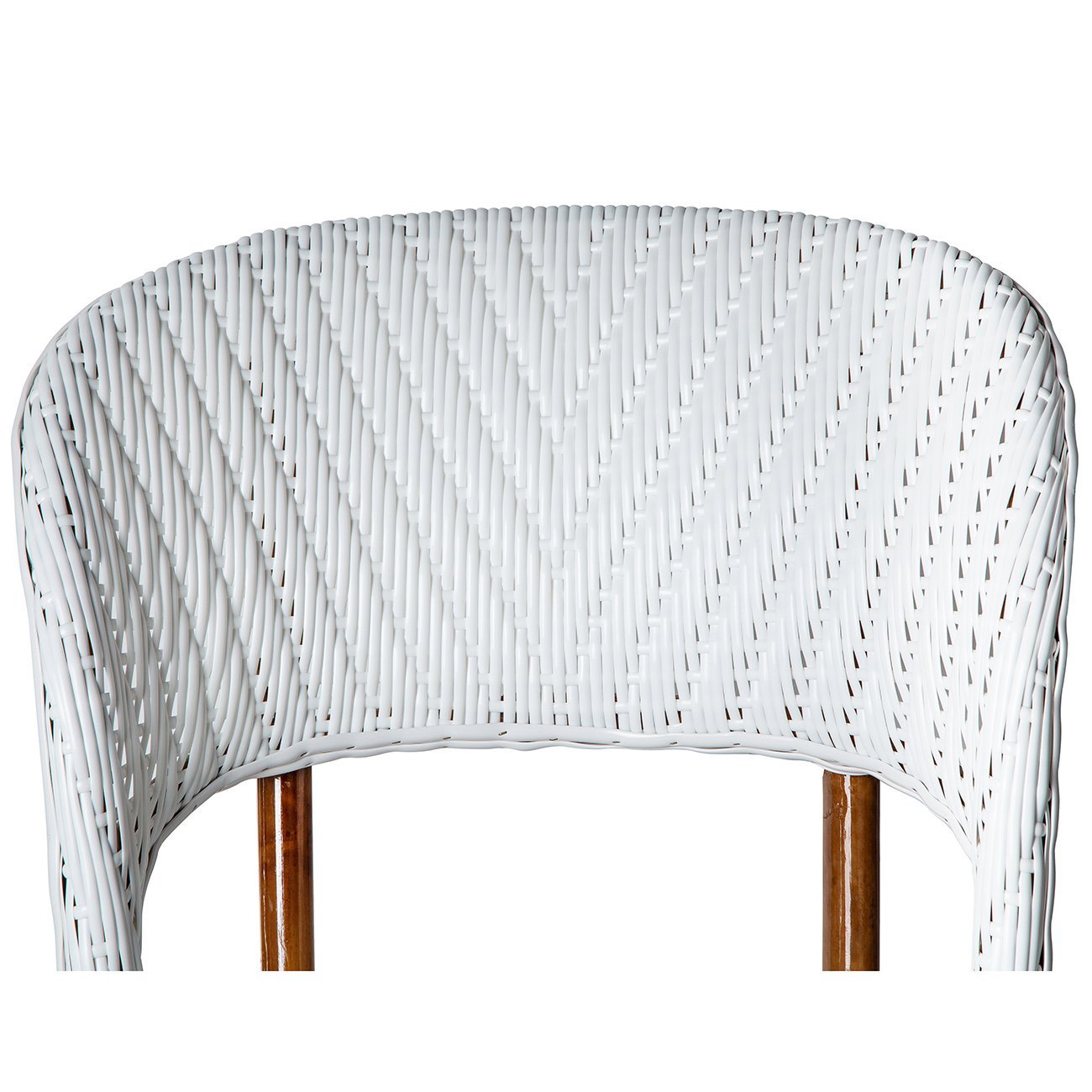 White Mediterranean Bistro Wrap Back Chair (L) - Maison Midi